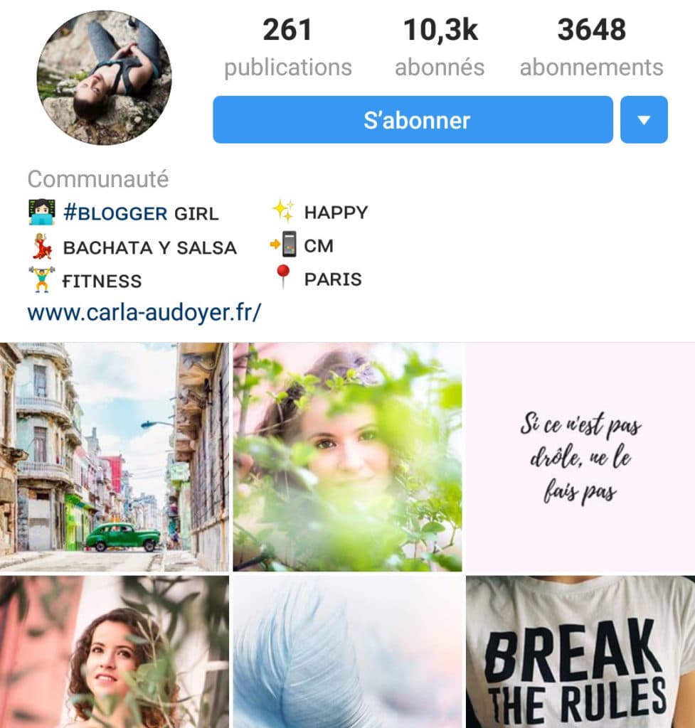 Instagram de Carla Audoyer