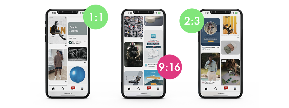 format pub pinterest epingle standard