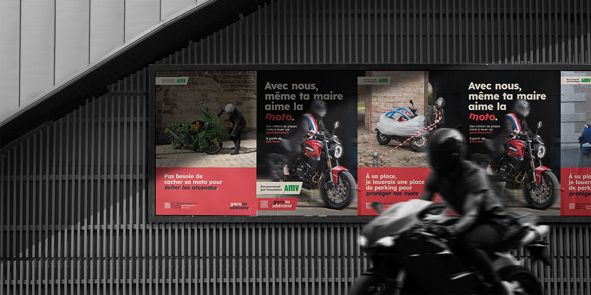 Affiche publicitaire - Gare ta bécane - Agence de communication Lille