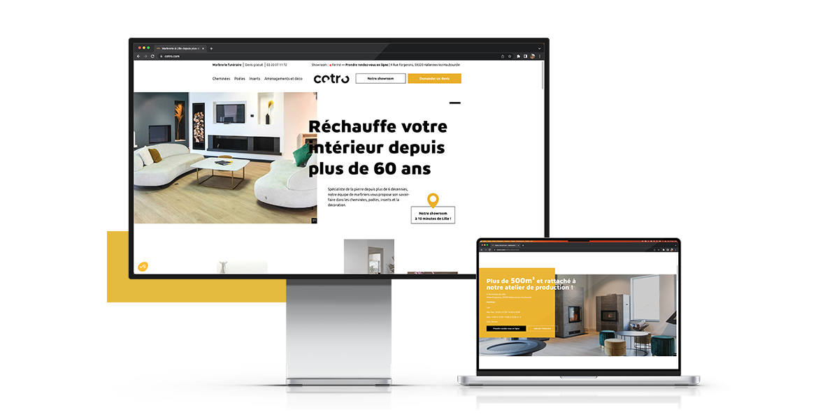 Agence de communication Lille - Refonte site web vitrine Marbrerie Cotro